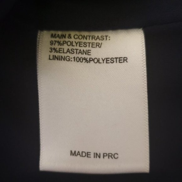 CAMEO Navy Blue Sleeveless Peplum Top AU-XS w/ Notched Neckline Zip Closure - Picture 11 of 13